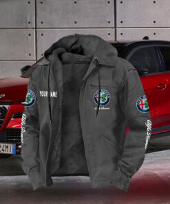 Alfa Romero Zip Hoodie Customize Name