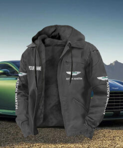 Aston Martin Zip Hoodie Customize Name