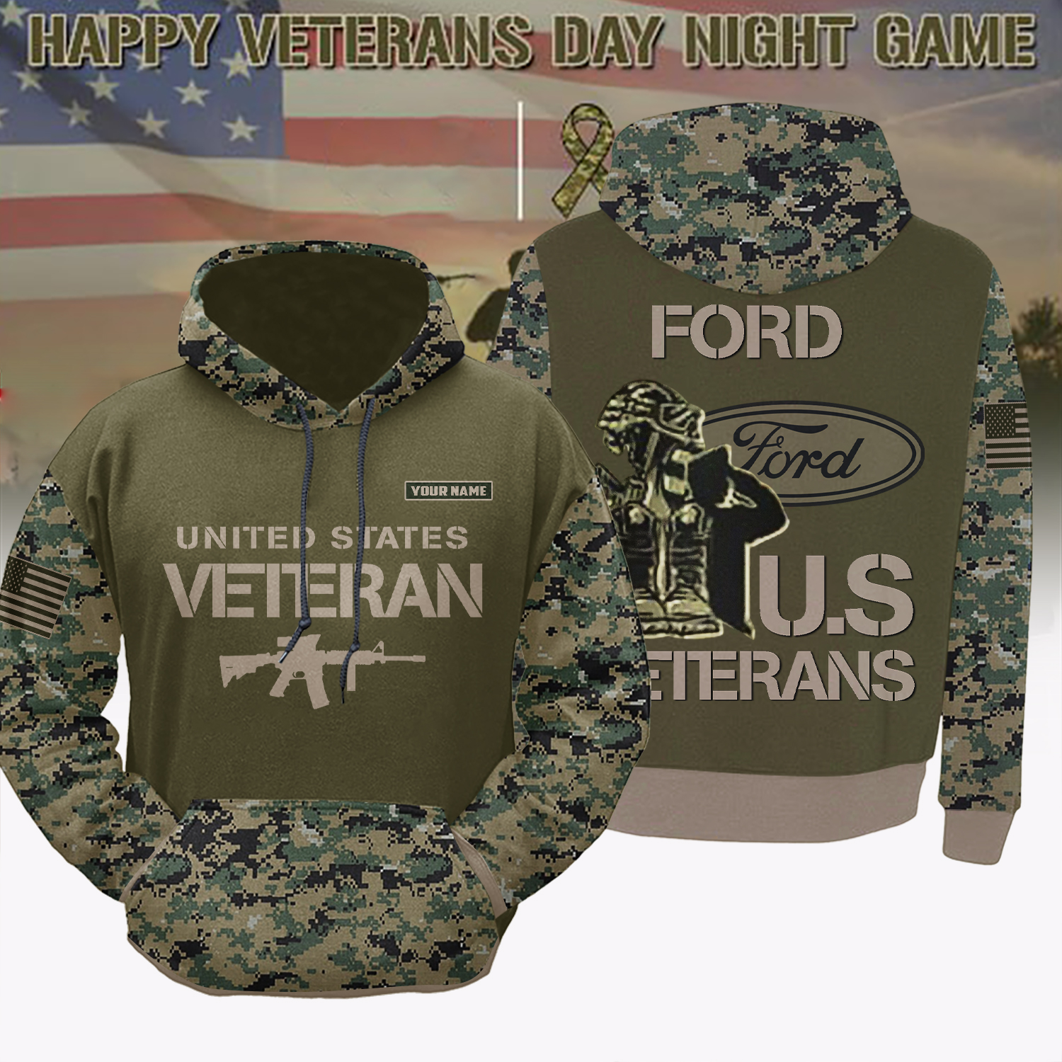 Ford US Veteran Day 2025 Personalised Veterans Shirt - Image 2