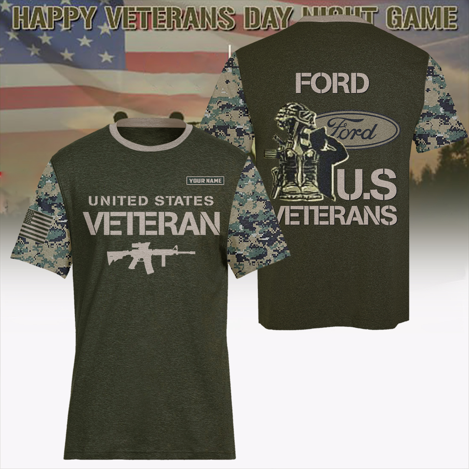 Ford US Veteran Day 2025 Personalised Veterans Shirt - Image 3