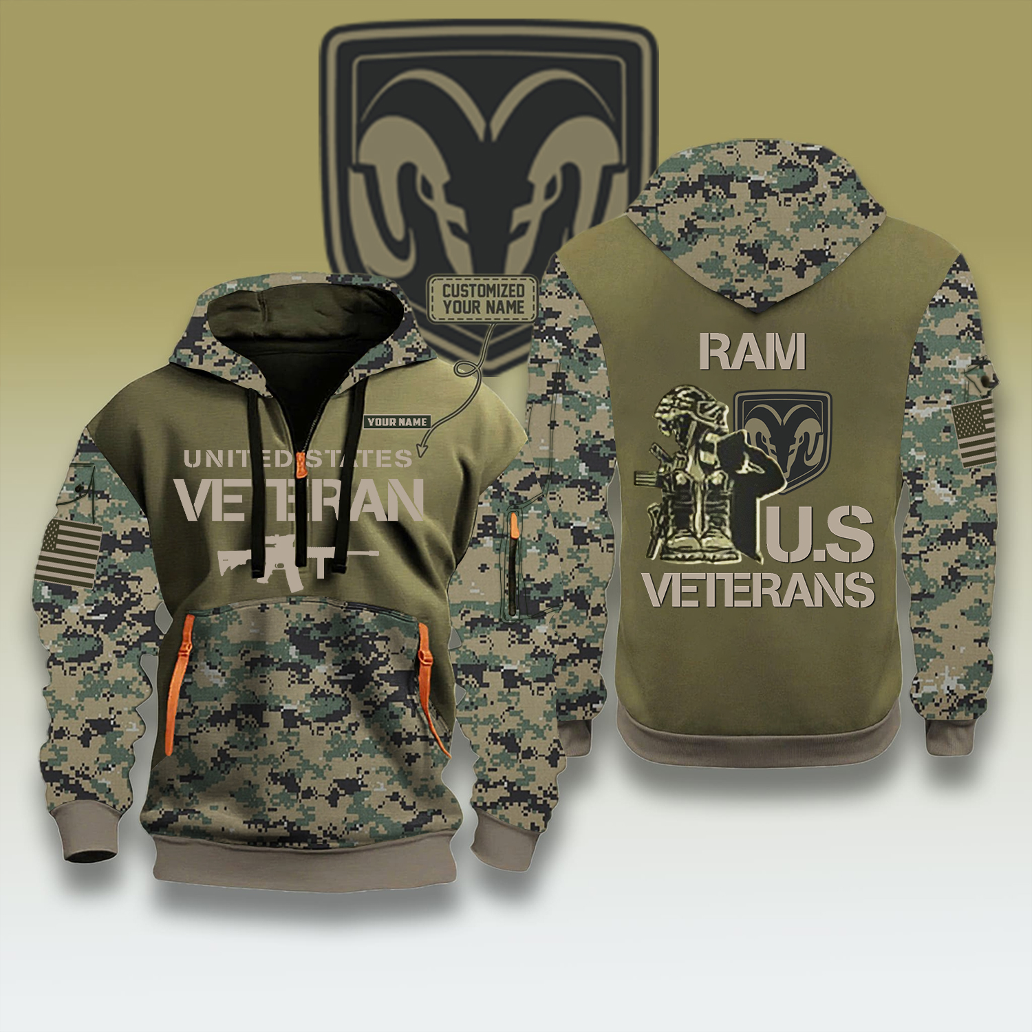 Ram US Veteran Day 2025 Personalised Veterans Shirt