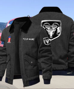 Ram Fleece Denim Jacket Custom Name