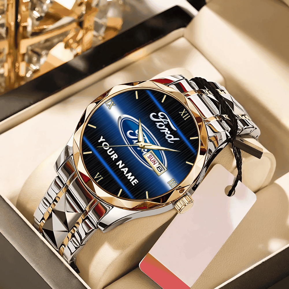 Ford Alloy Luxury Quartz Watch Customize Name - Image 2