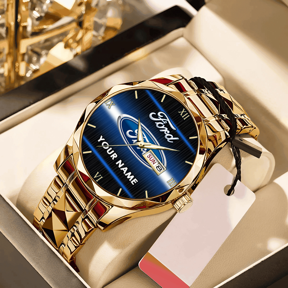 Ford Alloy Luxury Quartz Watch Customize Name - Image 3