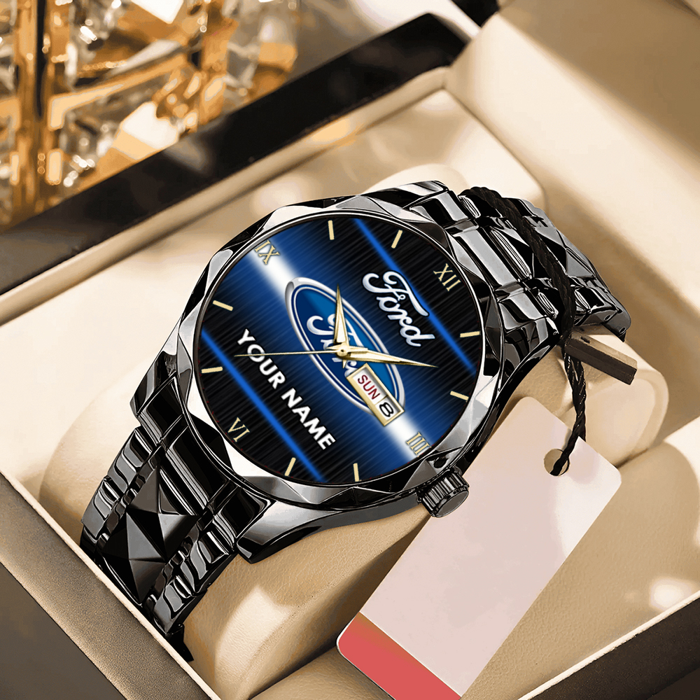 Ford Alloy Luxury Quartz Watch Customize Name - Image 4