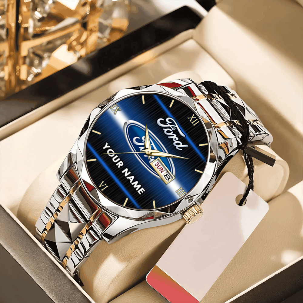 Ford Alloy Luxury Quartz Watch Customize Name - Image 6