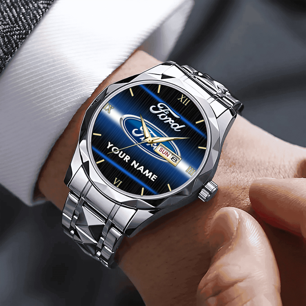 Ford Alloy Luxury Quartz Watch Customize Name - Image 7