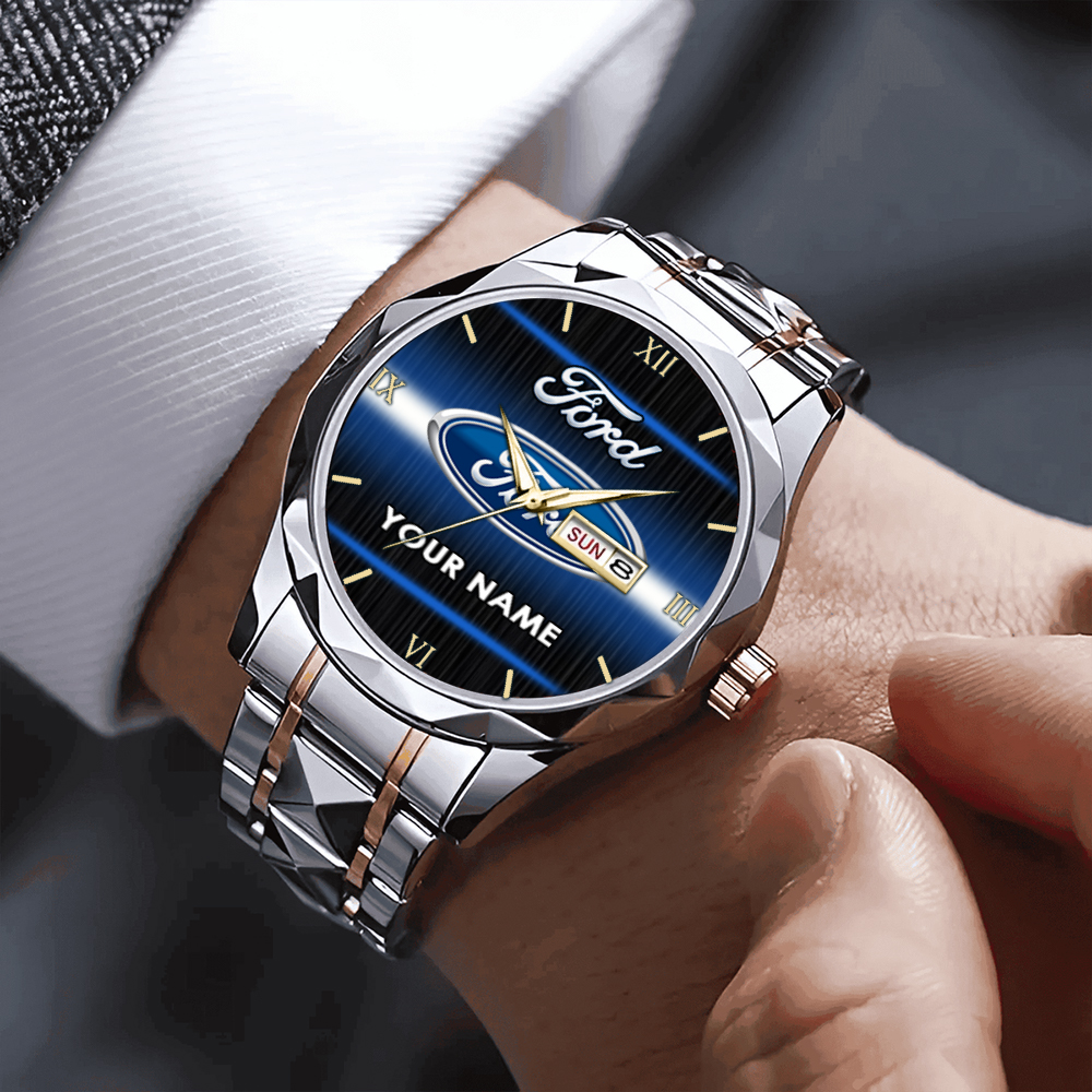 Ford Alloy Luxury Quartz Watch Customize Name - Image 8