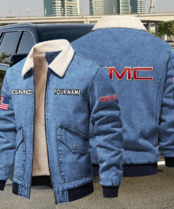 GMC Fleece Denim Jacket Custom Name
