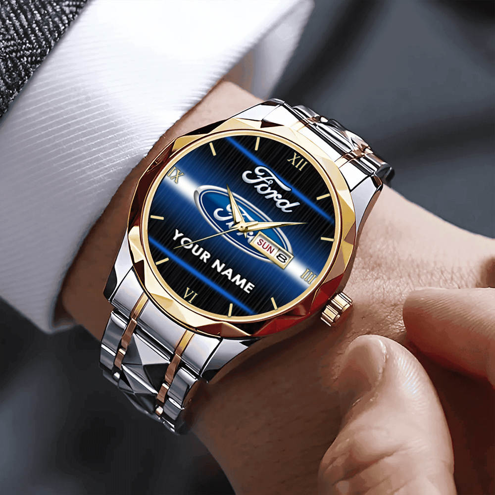 Ford Alloy Luxury Quartz Watch Customize Name - Image 9
