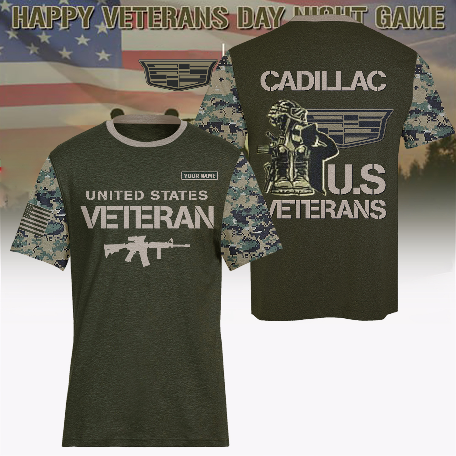 Cadillac US Veteran Day 2025 Personalised Veterans Shirt - Image 3