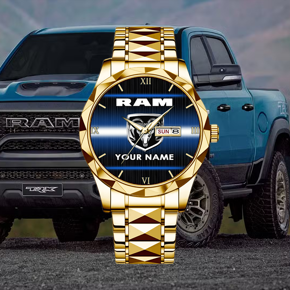 Ram Alloy Luxury Quartz Watch Customize Name