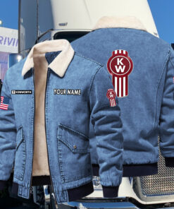 Kenworth Fleece Denim Jacket Custom Name