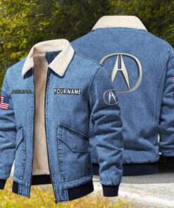 Acura Fleece Denim Jacket Custom Name