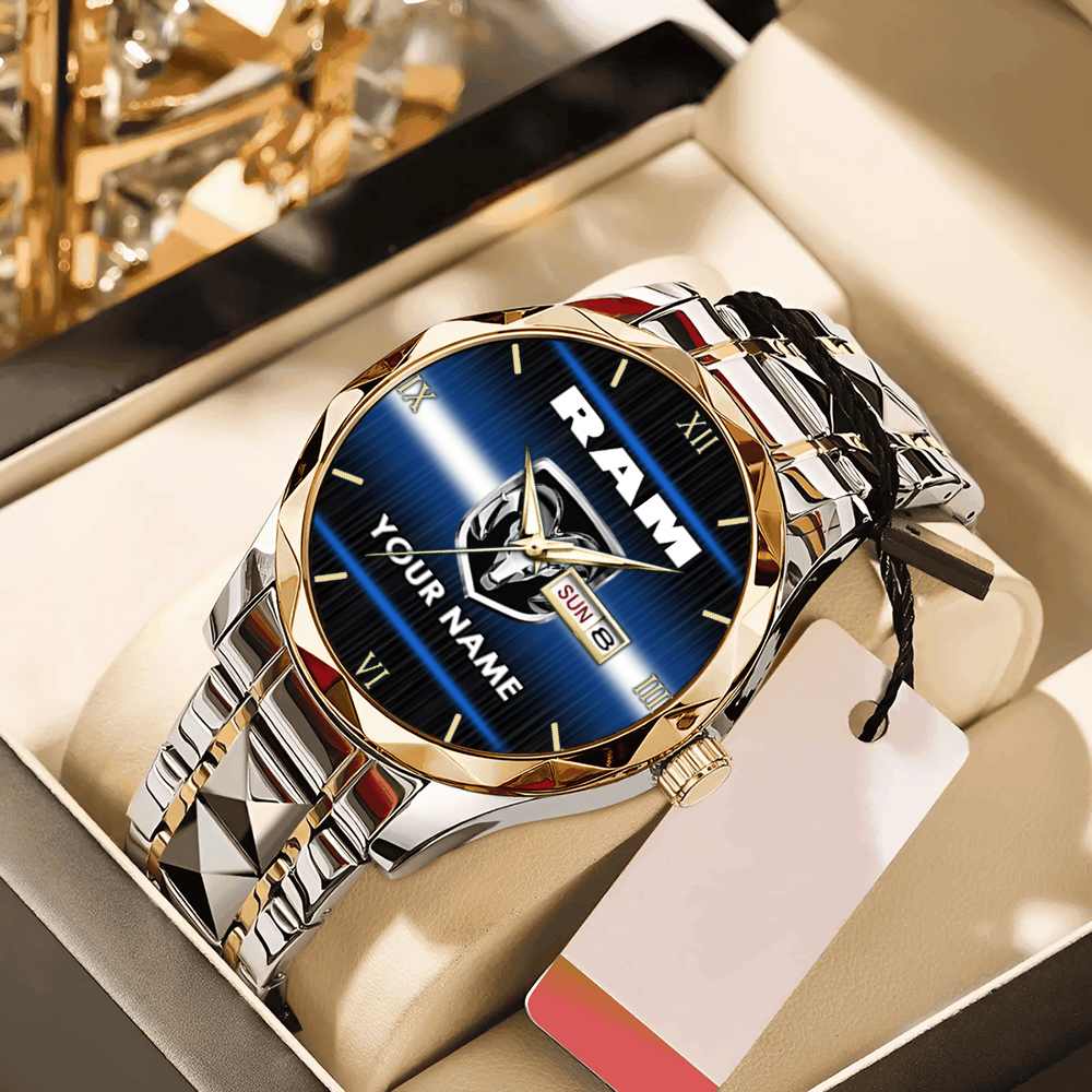Ram Alloy Luxury Quartz Watch Customize Name - Image 6