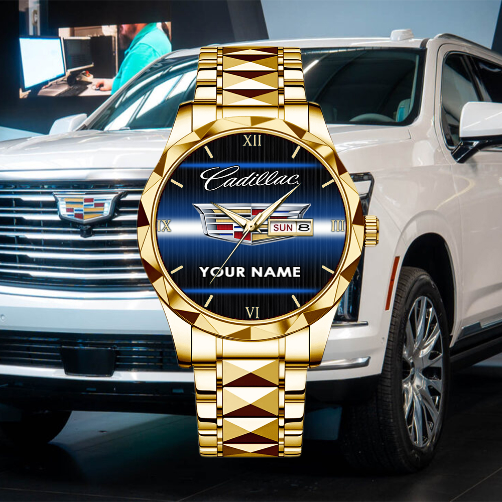 Cadillac Alloy Luxury Quartz Watch Customize Name