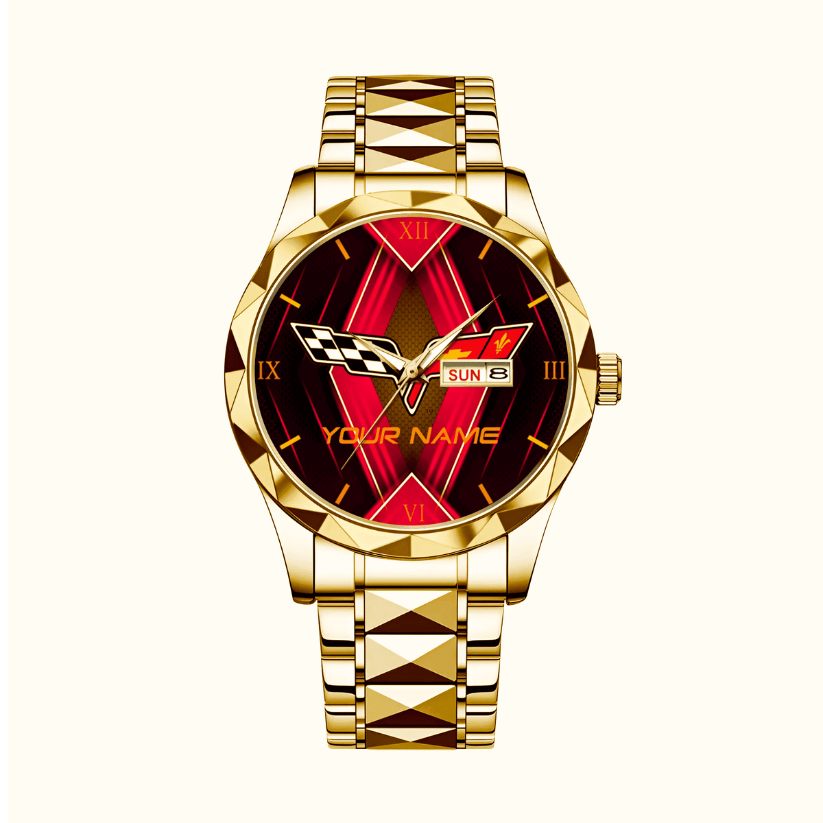 Corvette Alloy Luxury Quartz Watch Customize Name - Image 2