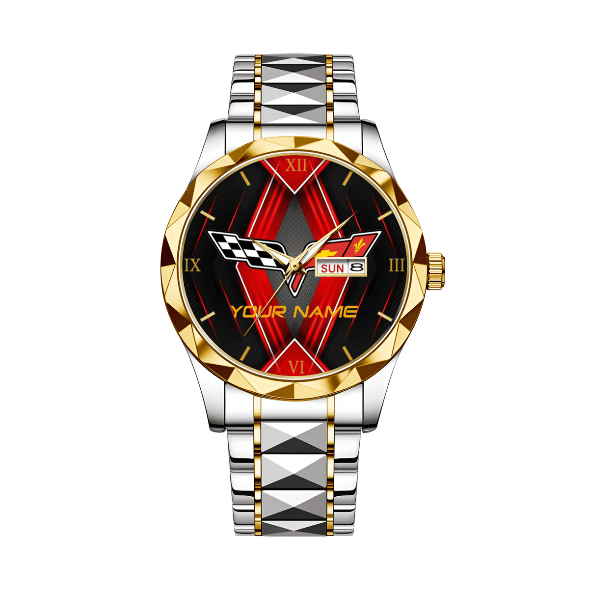 Corvette Alloy Luxury Quartz Watch Customize Name - Image 3