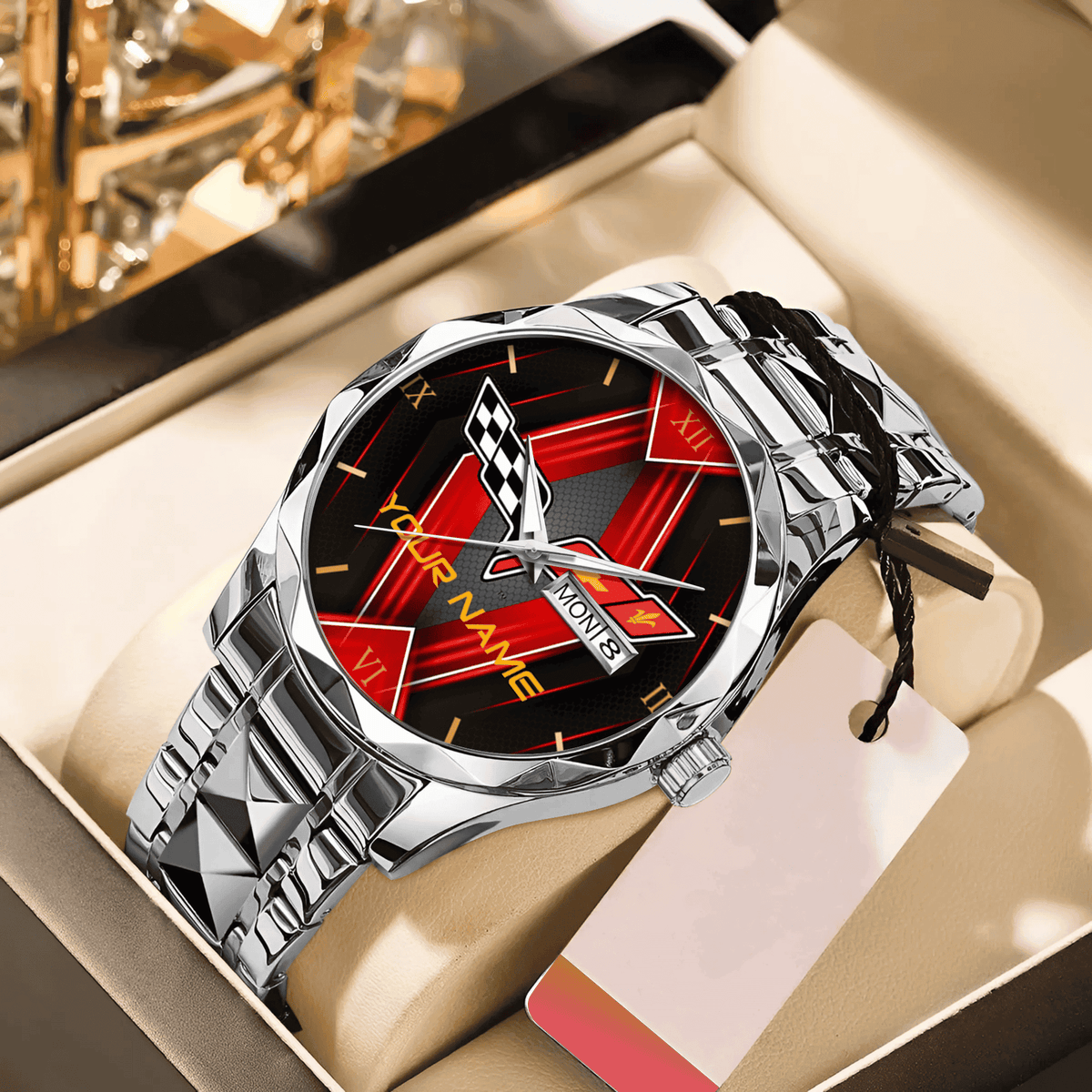 Corvette Alloy Luxury Quartz Watch Customize Name - Image 7