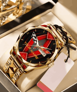 Corvette Alloy Luxury Quartz Watch Customize Name