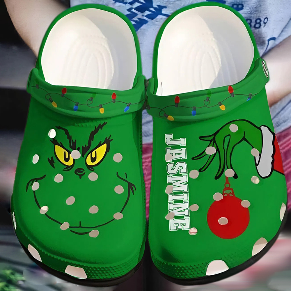 Grinch Christmas Clog Custom Name