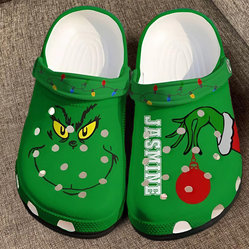 Grinch Christmas Clog Custom Name - Image 3