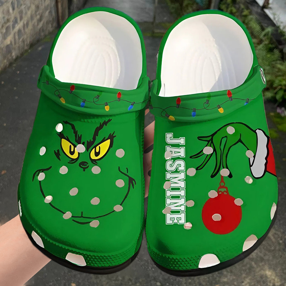 Grinch Christmas Clog Custom Name - Image 4