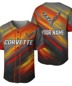 Corvette Skull Baseball Jersey Custom Name