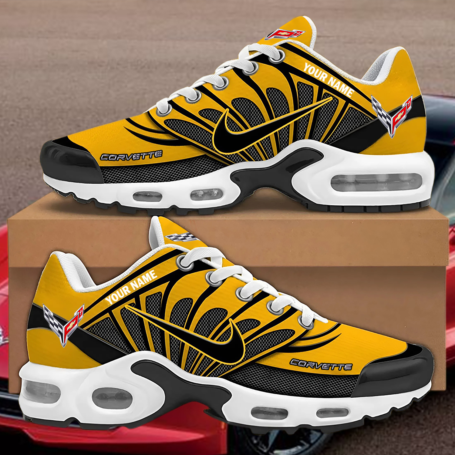 Custom Corvette Nike Air Max Sneakers - Image 2
