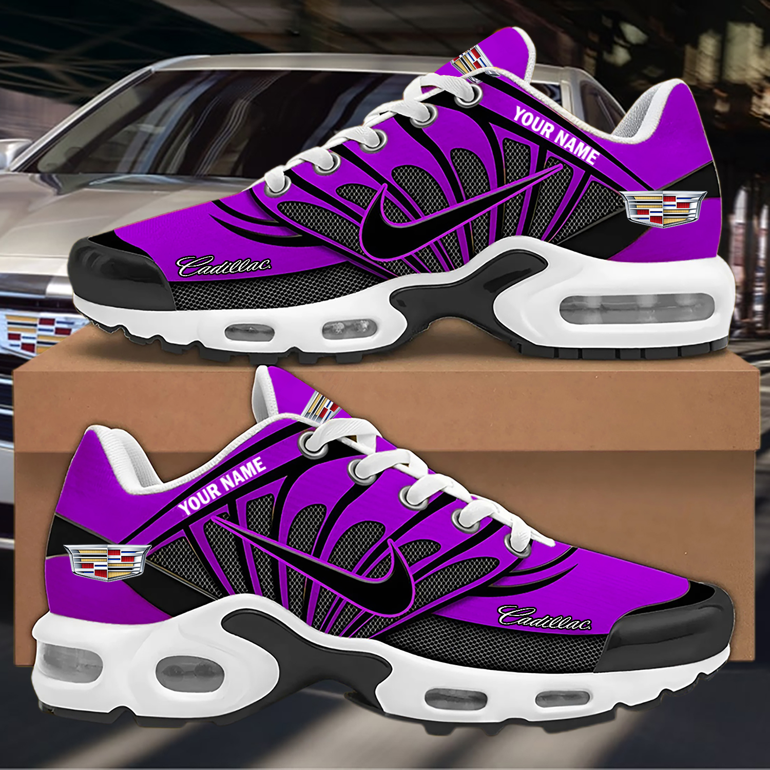 Custom Cadillac Nike Air Max Sneakers - Image 5