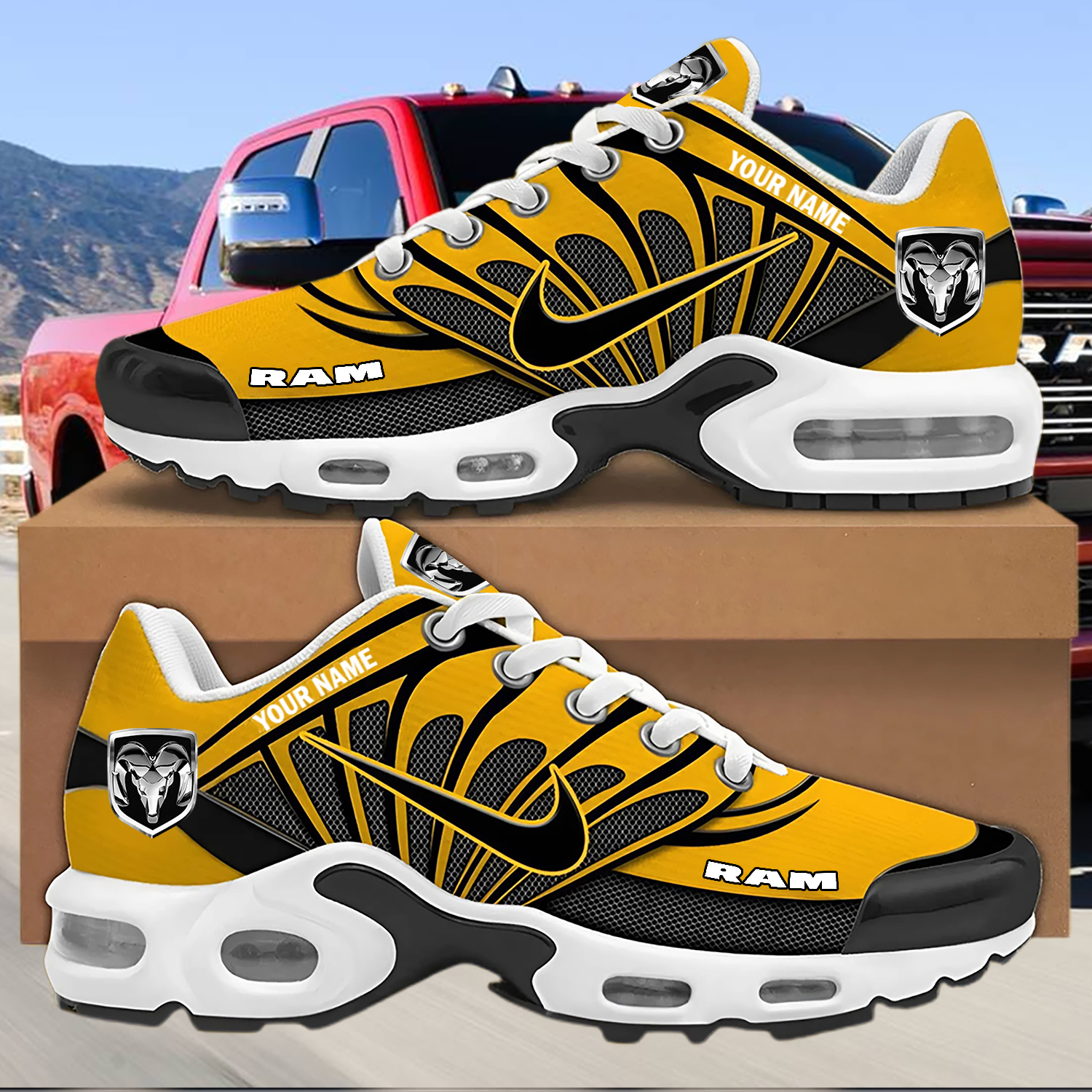 Custom Ram Nike Air Max Sneakers - Image 2