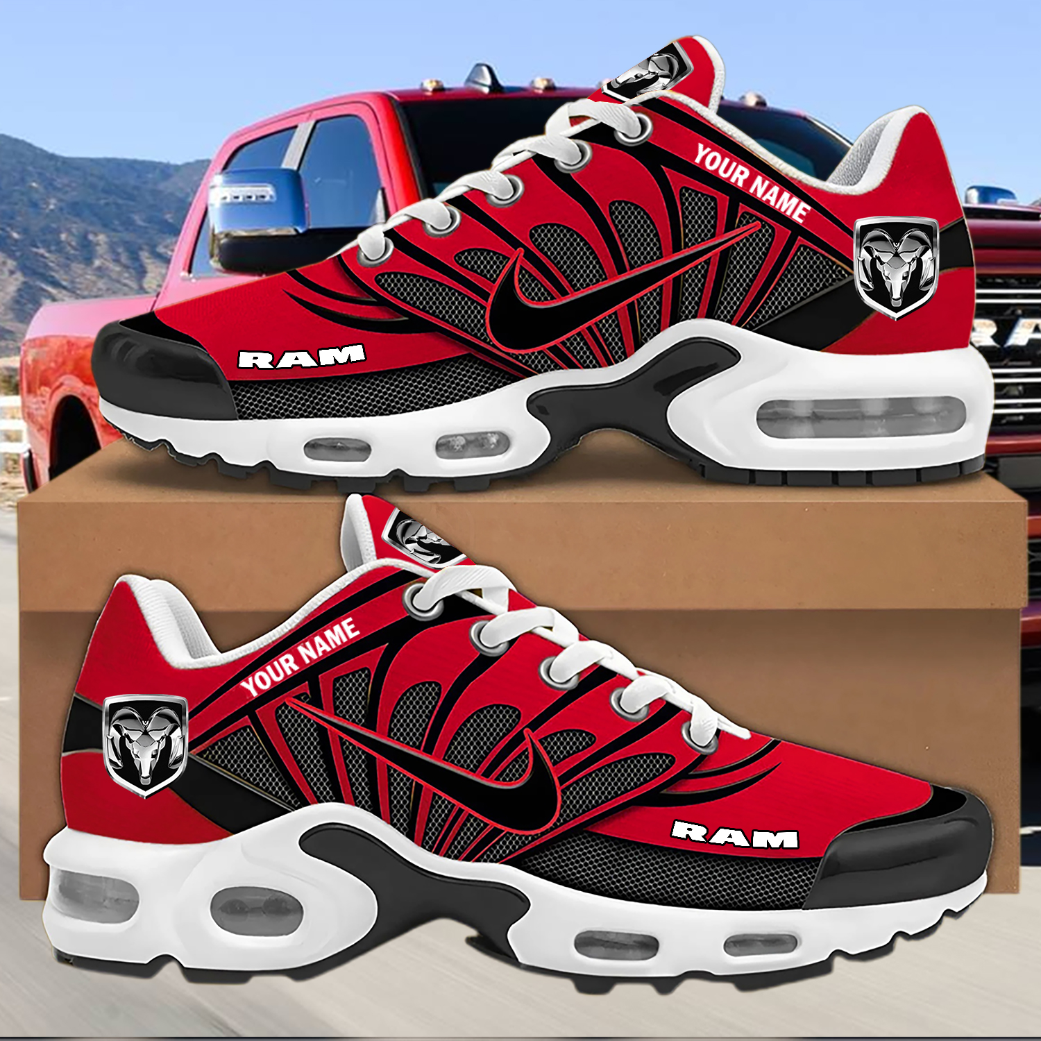 Custom Ram Nike Air Max Sneakers - Image 3