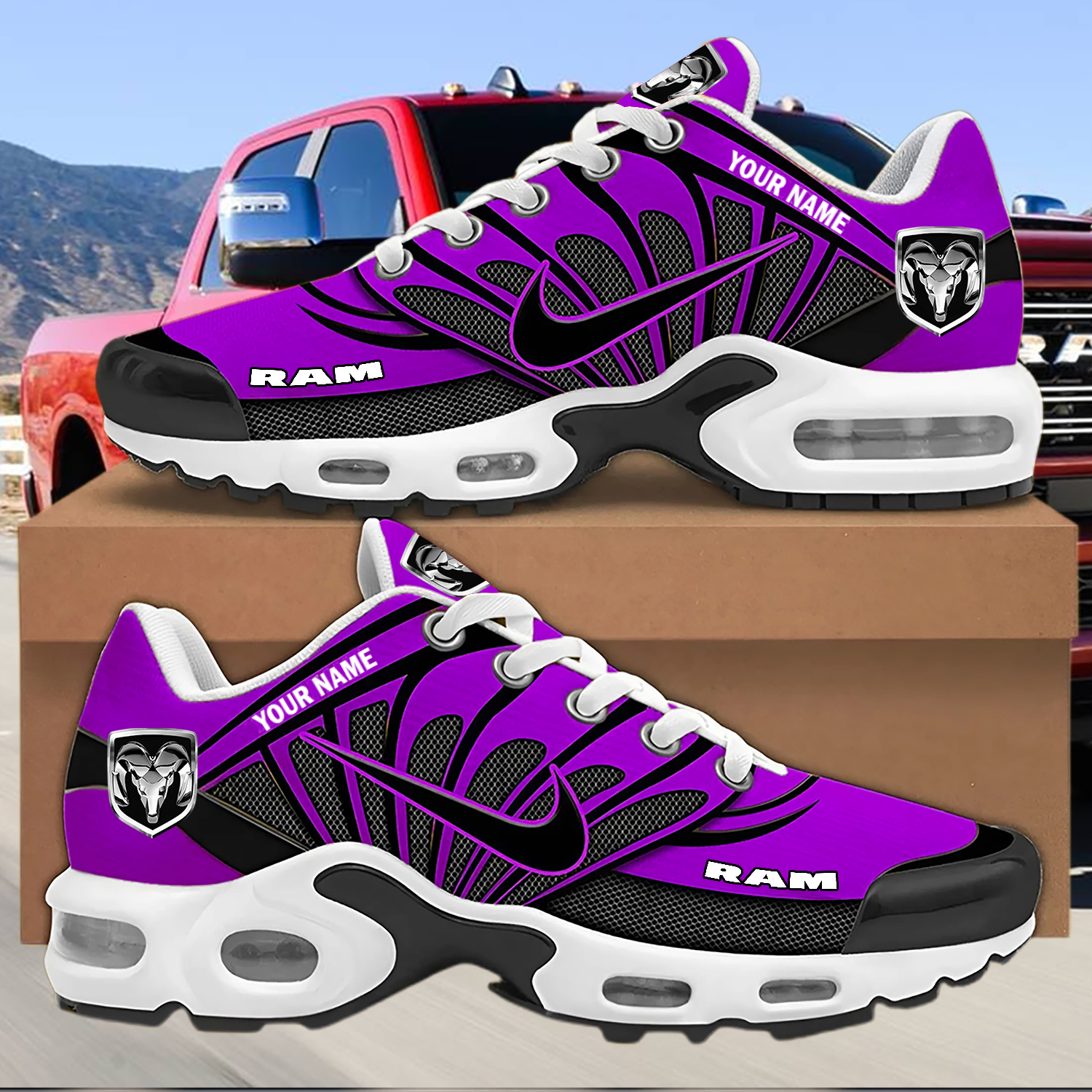 Custom Ram Nike Air Max Sneakers - Image 4