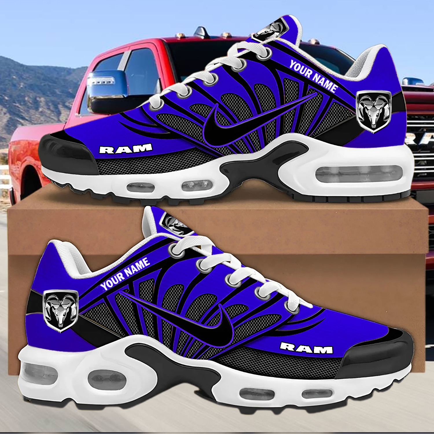 Custom Ram Nike Air Max Sneakers - Image 5