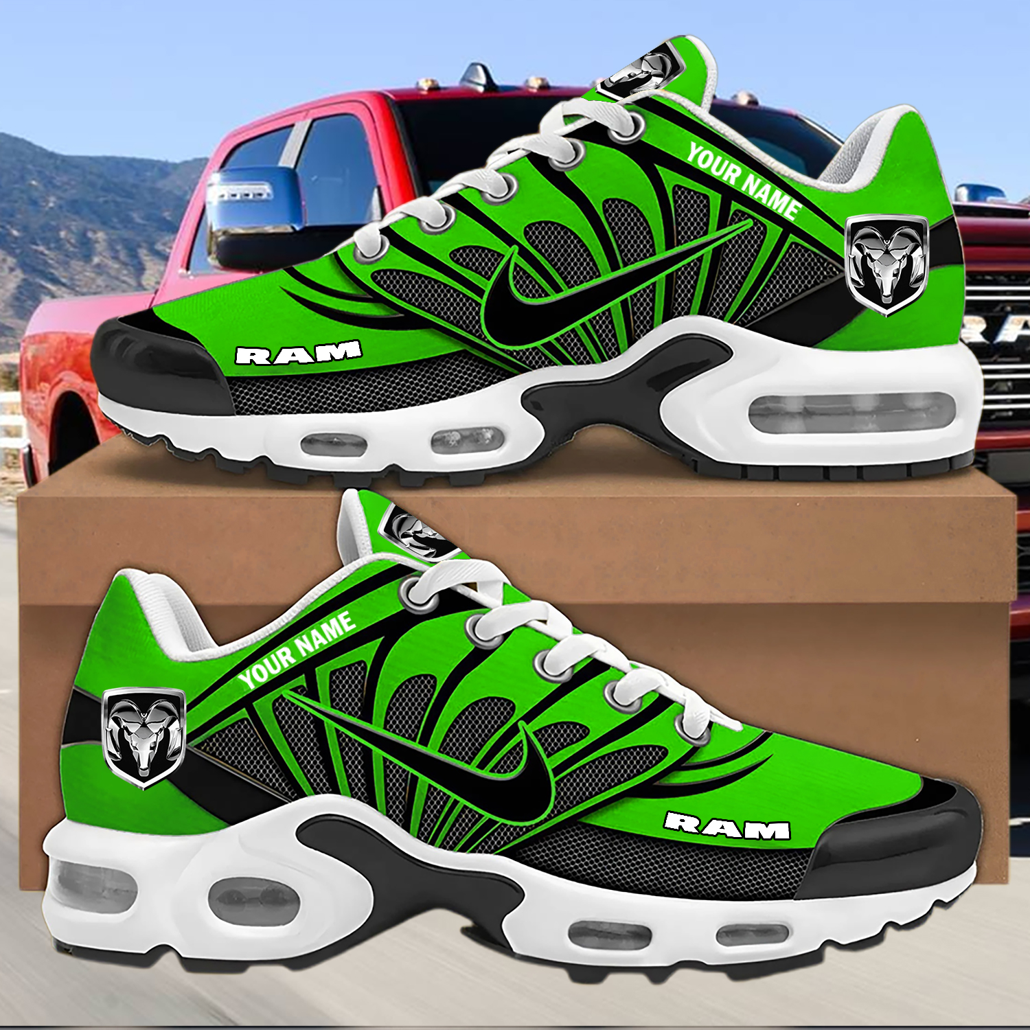 Custom Ram Nike Air Max Sneakers - Image 6