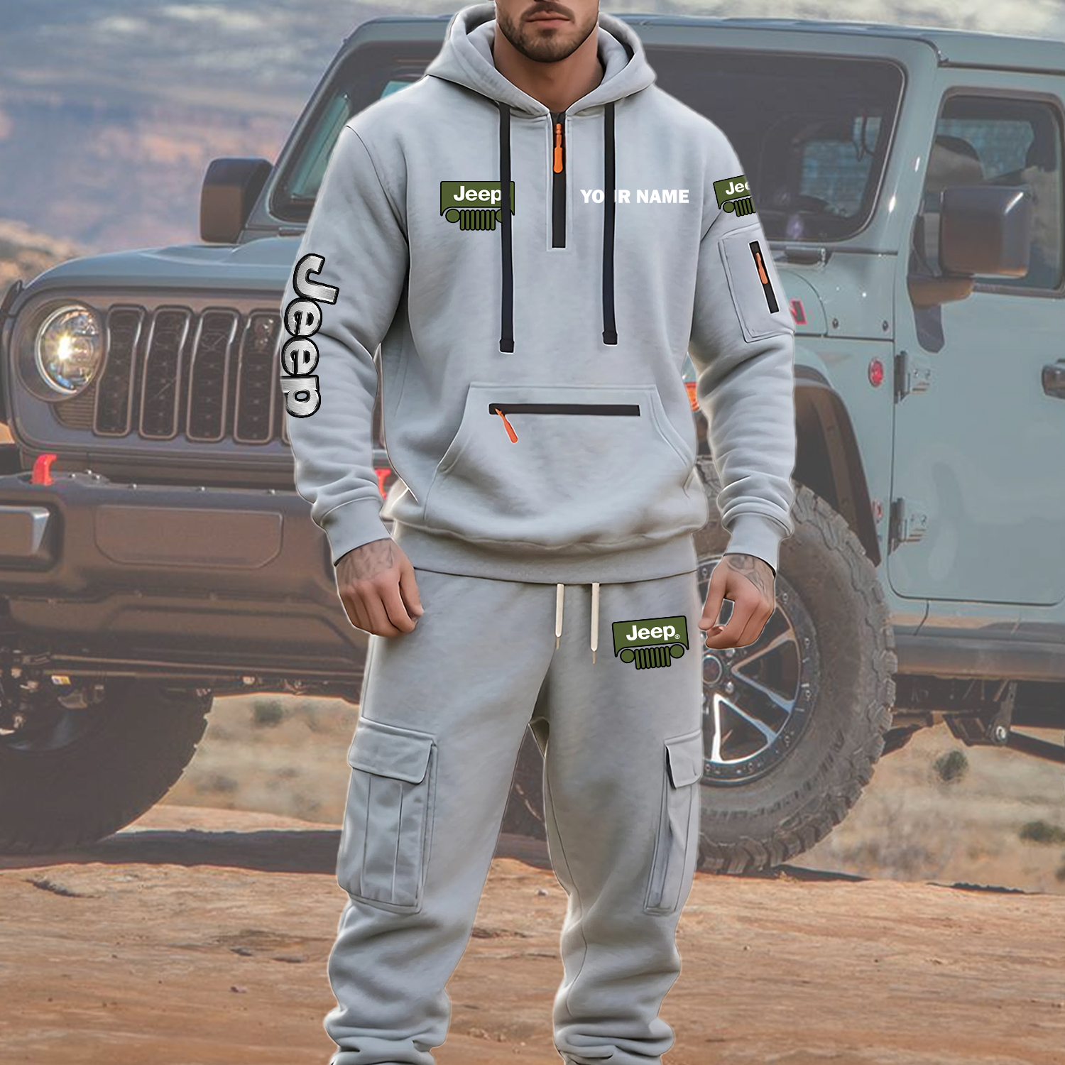 Jeep Men’s Hoodie and Jogger Set Customize Name - Image 7