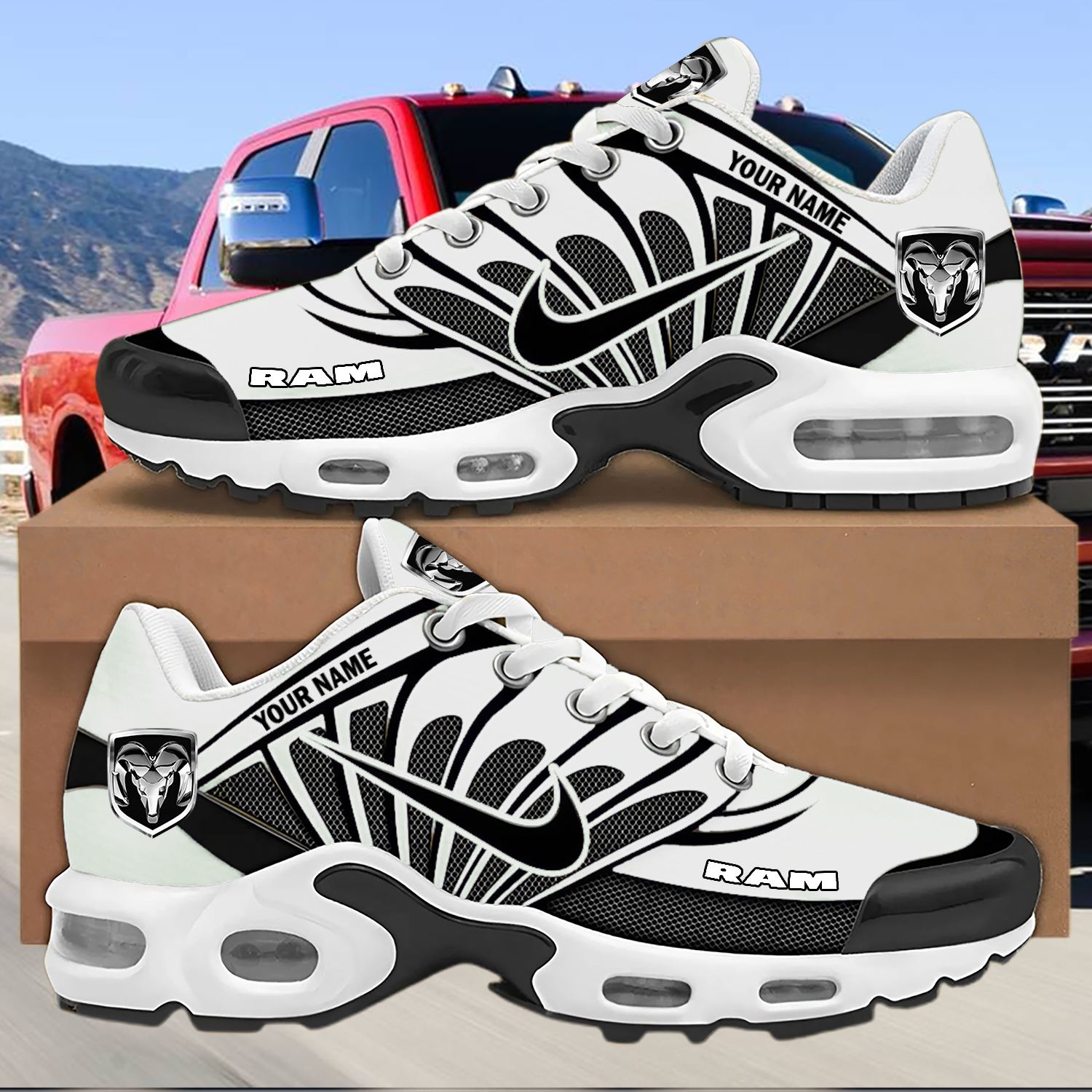 Custom Ram Nike Air Max Sneakers