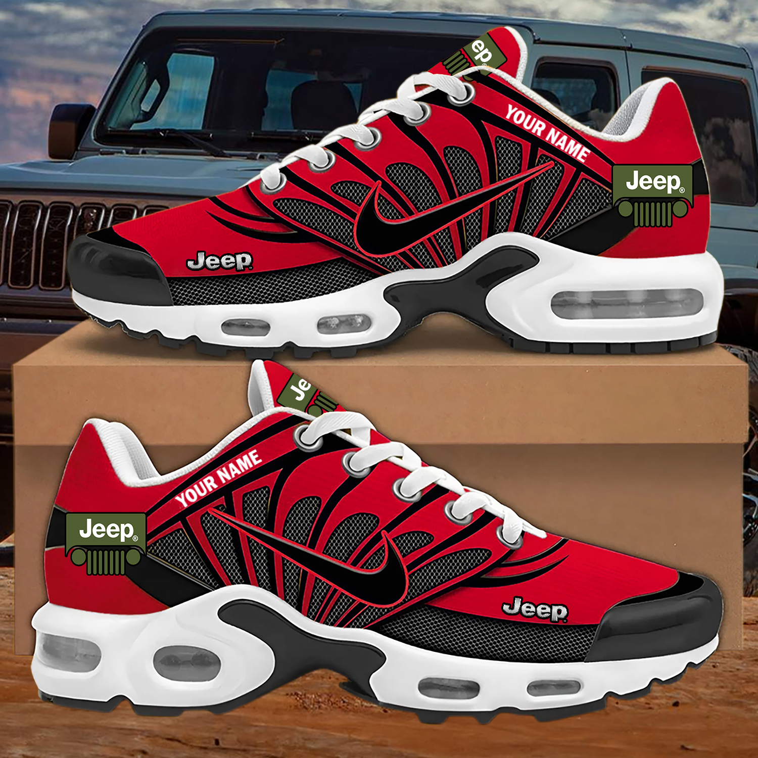 Custom Jeep Nike Air Max Sneakers