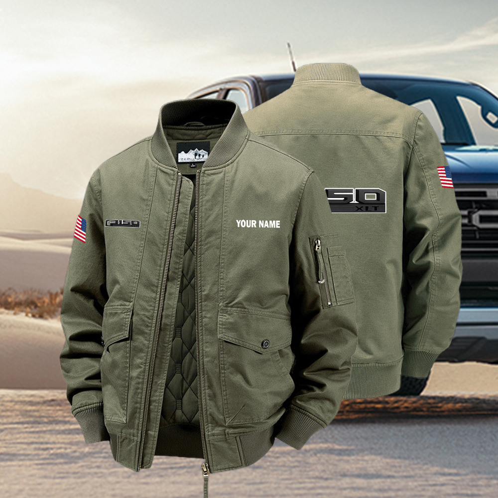 Ford F150 Bomber Jacket Custom Name - Image 4