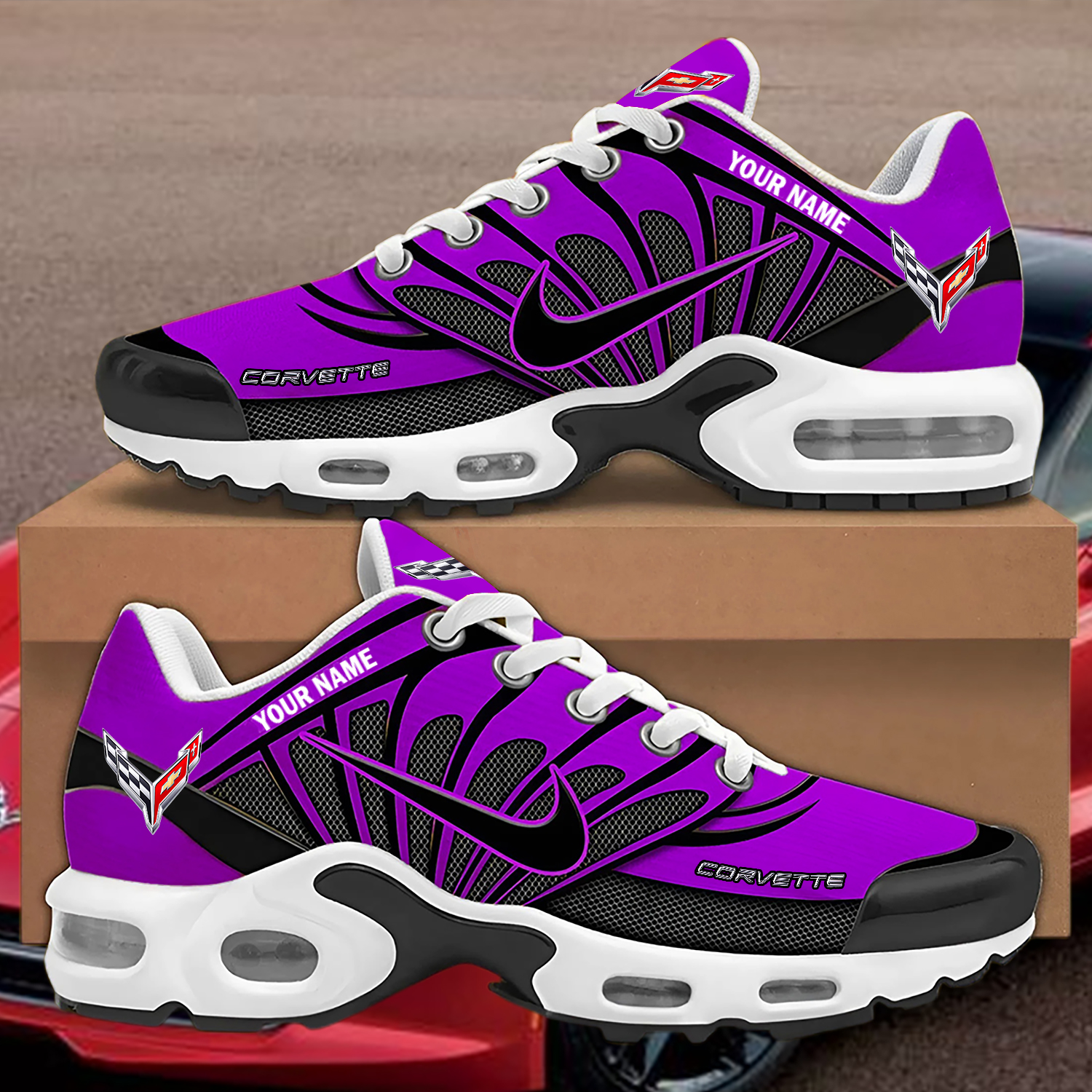 Custom Corvette Nike Air Max Sneakers - Image 4