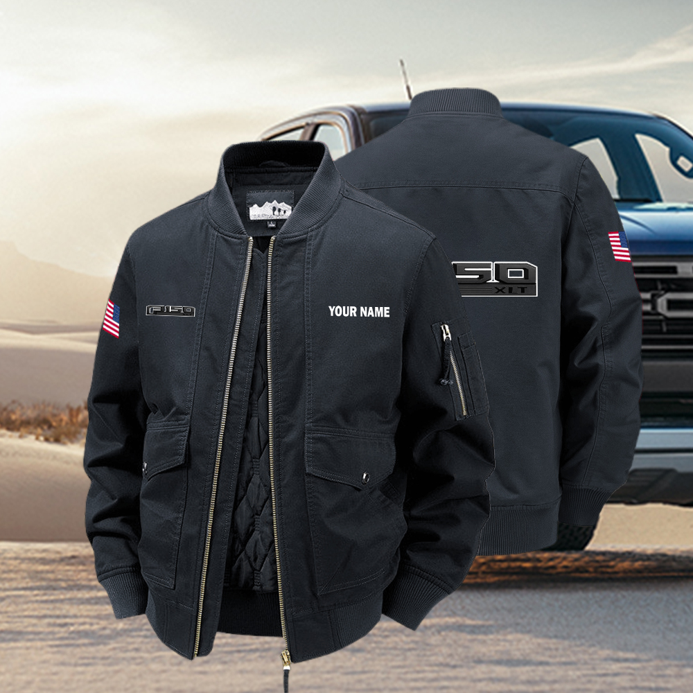 Ford F150 Bomber Jacket Custom Name - Image 5