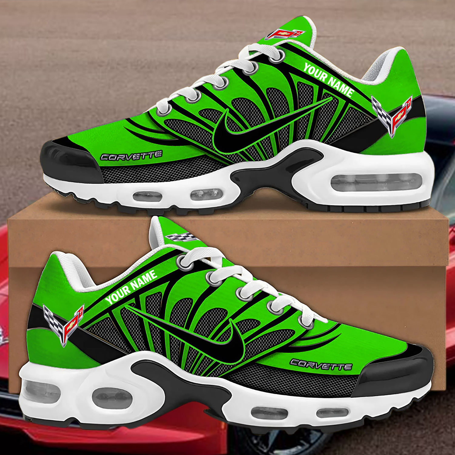 Custom Corvette Nike Air Max Sneakers - Image 6