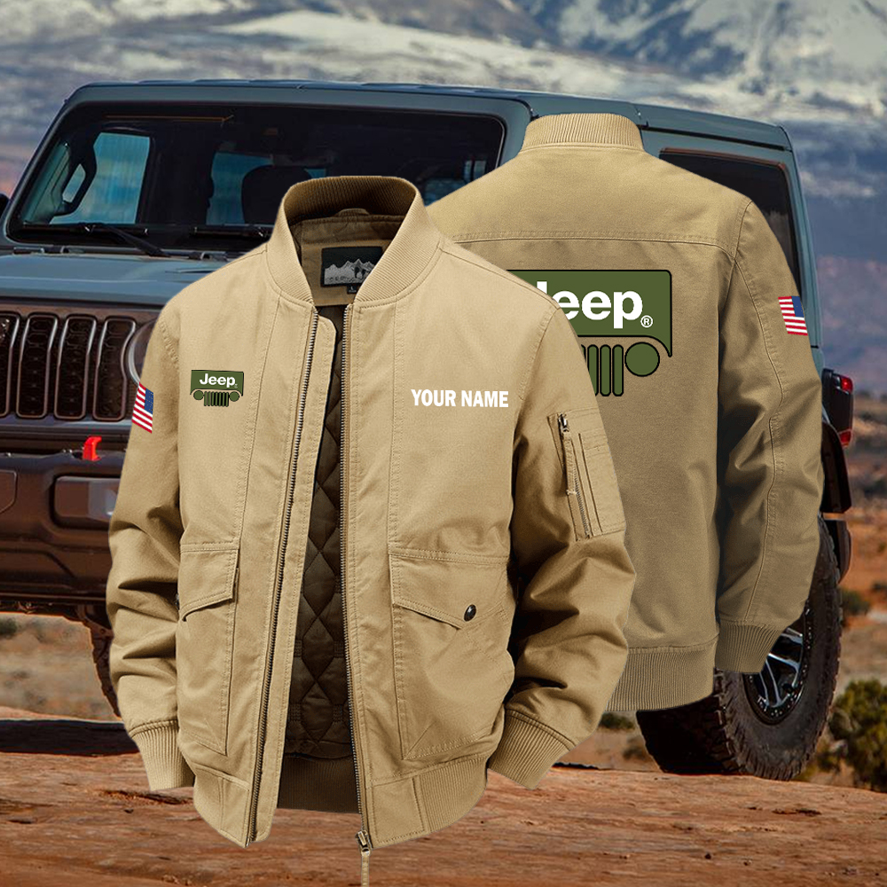 Jeep Bomber Jacket Custom Name - Image 3