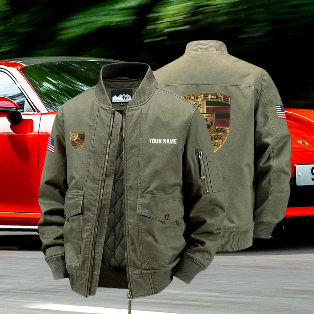 Porsche Bomber Jacket Custom Name - Image 3
