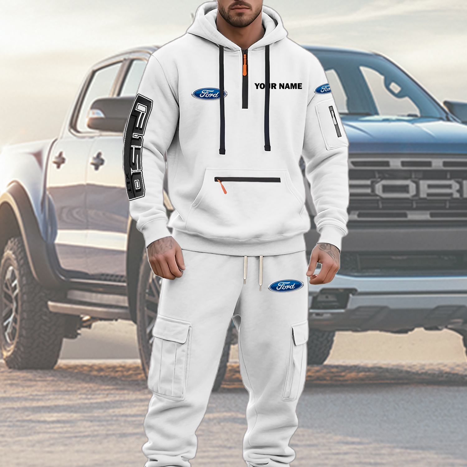 Ford F150 Men’s Hoodie and Jogger Set Customize Name - Image 7
