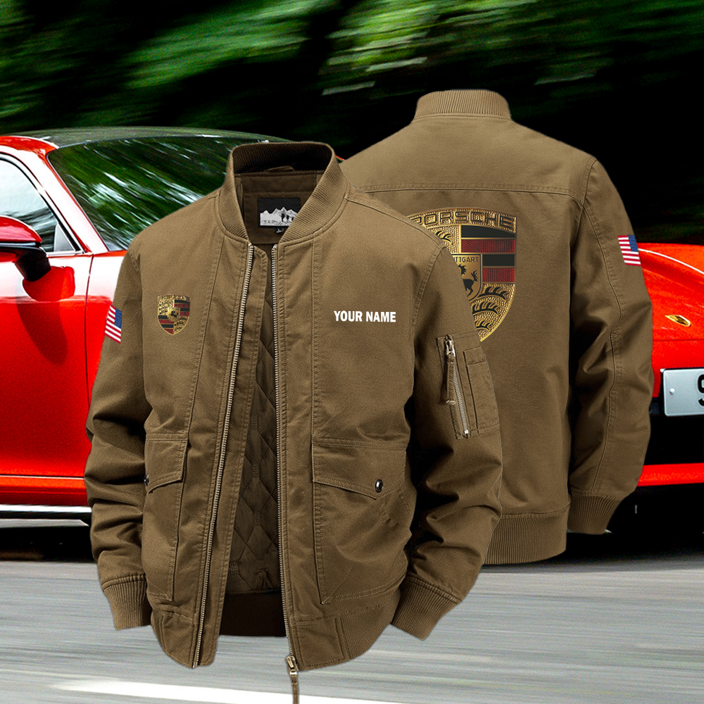 Porsche Bomber Jacket Custom Name - Image 5