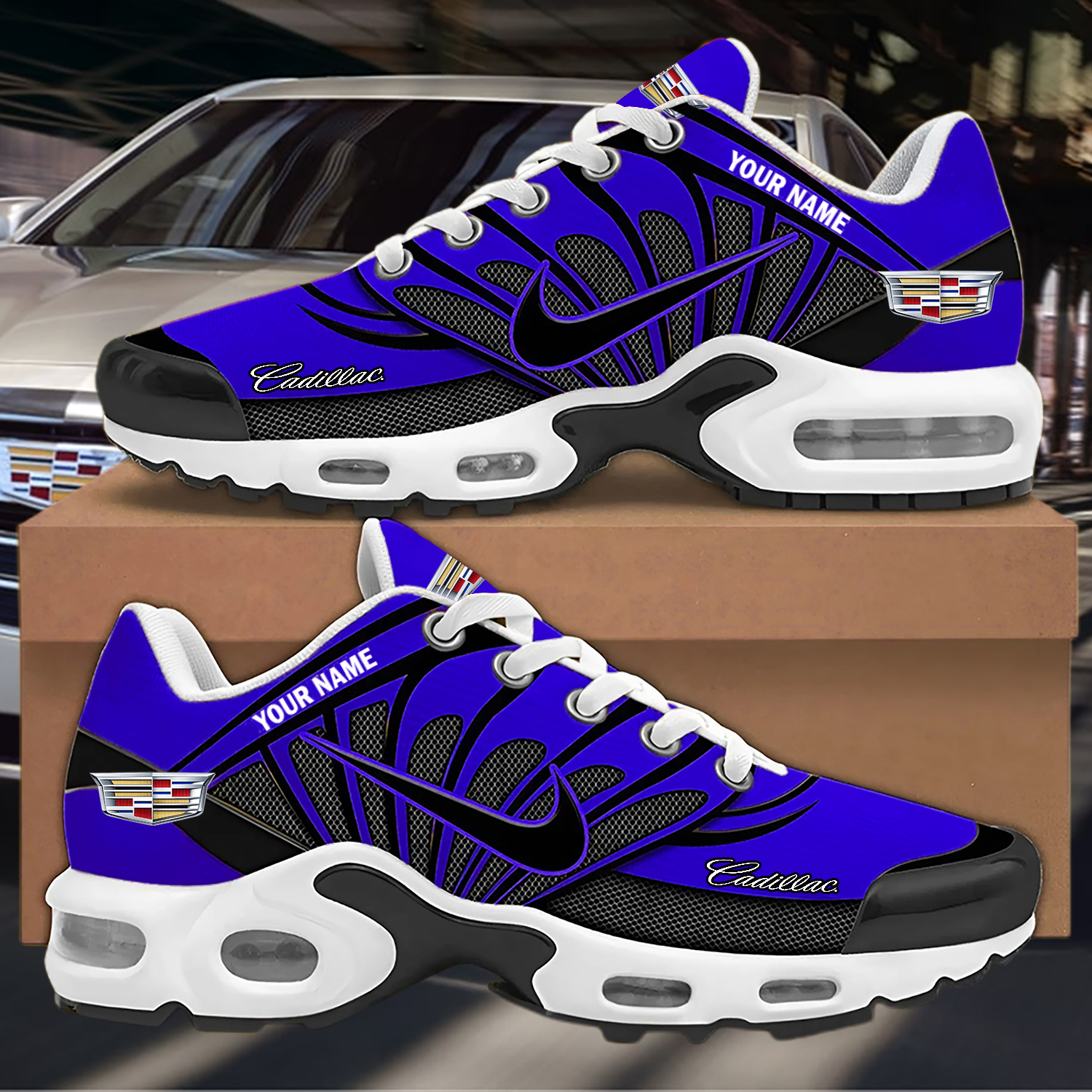 Custom Cadillac Nike Air Max Sneakers - Image 4