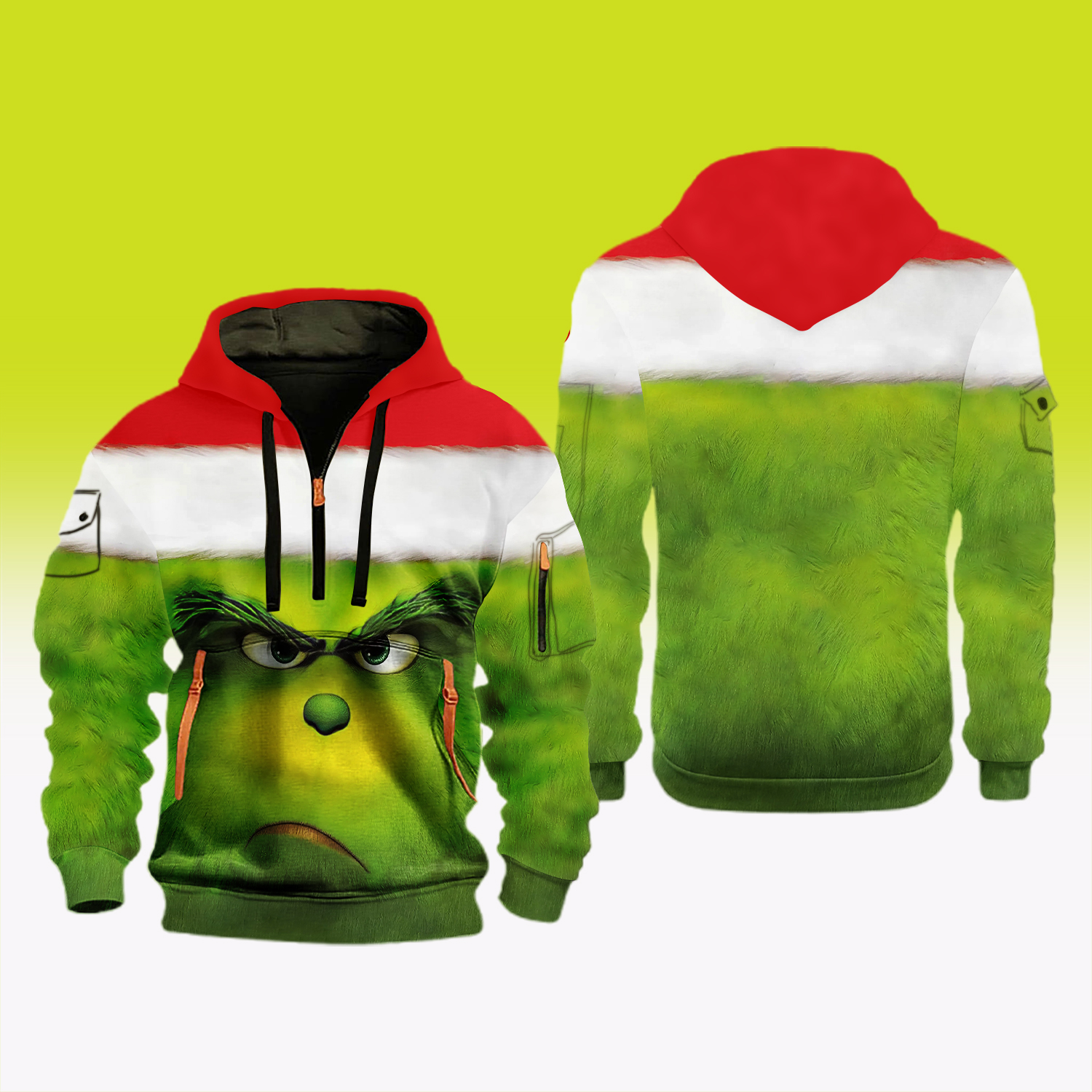 Grinch Christmas Hoodie 3D Shirt - Image 2