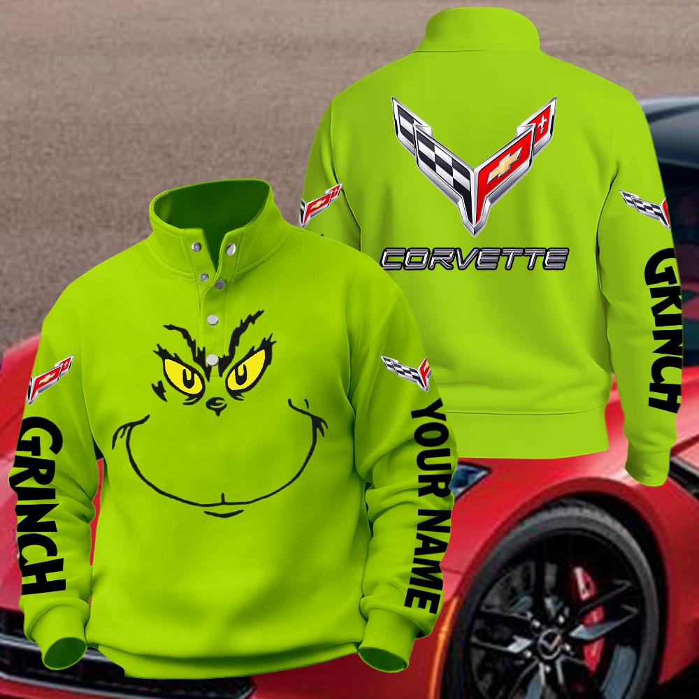 Corvette Grinch Unisex Western Style Sweater Custom Name
