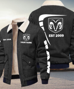 Ram Fleece Denim Jacket Custom Name